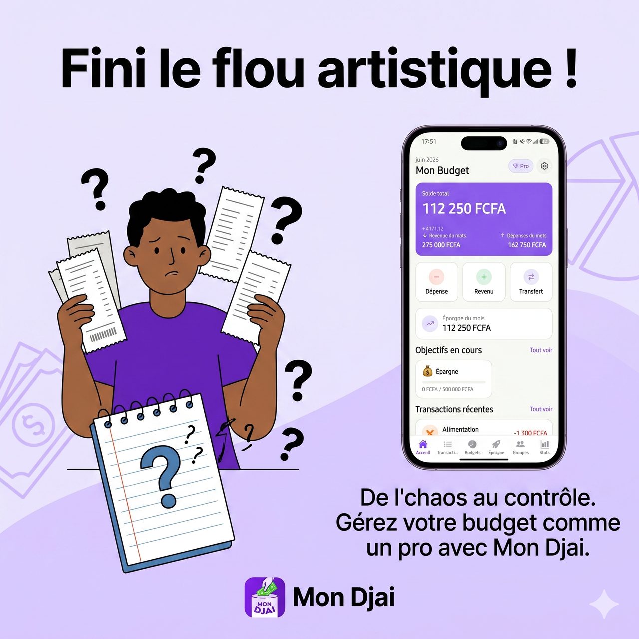 Mon Djai - Application de budget, tontines et cagnottes en Côte d'Ivoire